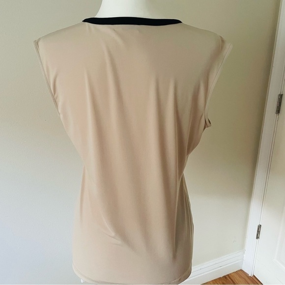 Calvin Klein Vintage Faux Leather Sleeveless Tank Women Top - Size S Blouse - Picture 5 of 11